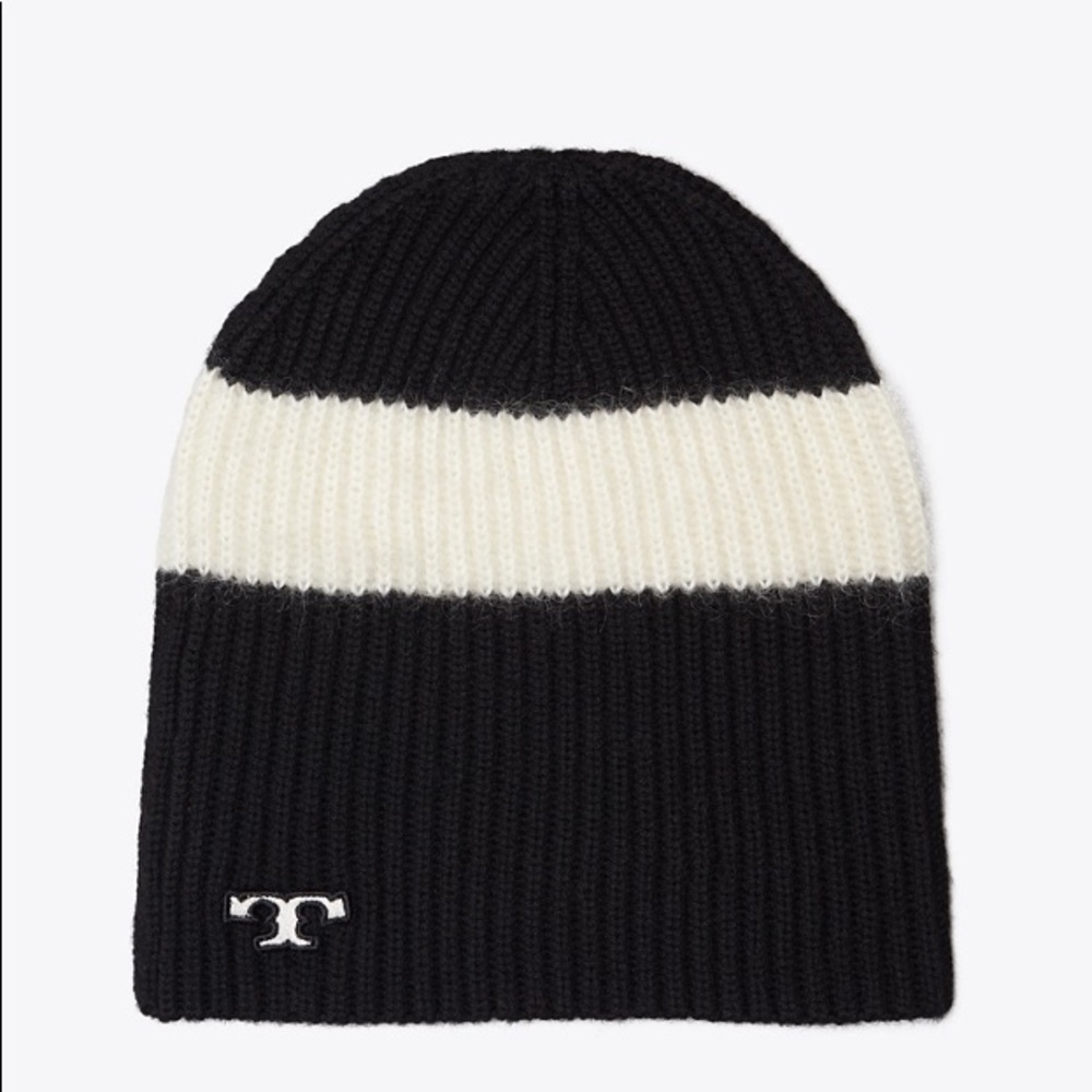 Tory Burch❤️NEW❤️striped wool ski beanie - Picture 1 of 2